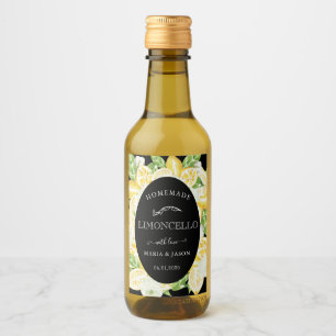 limoncello lemon tree favor mini bottle label
