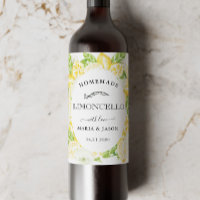 Limoncello Lemon Tree Favor Mini Bottle Label