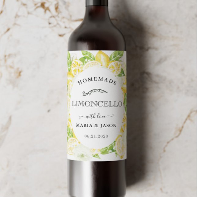 Limoncello Lemon Tree Favor Mini Bottle Label (Creator Uploaded)