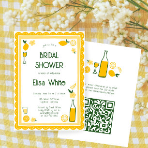 Limoncello Lemonade CUSTOM QR Bridal Shower Invitation