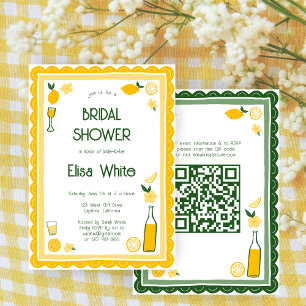 Limoncello Lemonade CUSTOM QR Bridal Shower Invitation
