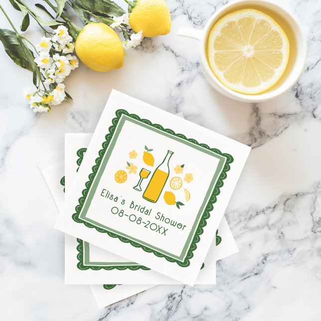 Limoncello Lemonade Lemon CUSTOM Bridal Shower  Napkins (Limoncello Lemonade Lemon CUSTOM Bridal Shower Napkins
)