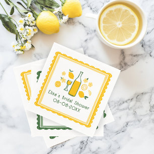 Limoncello Lemonade Lemon CUSTOM Bridal Shower Napkins