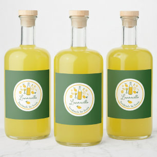 Limoncello Lemonade Lemon Handmade Craft CUSTOM Liquor Bottle Label