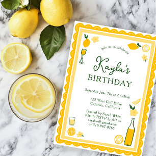 Limoncello Lemonade Lemons CUSTOM BIRTHDAY PARTY Invitation