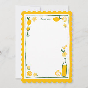 Limoncello Lemonade Lemons CUSTOM Personalized Thank You Card