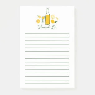 Limoncello Lemons CUSTOM Name Cute Post-it Notes