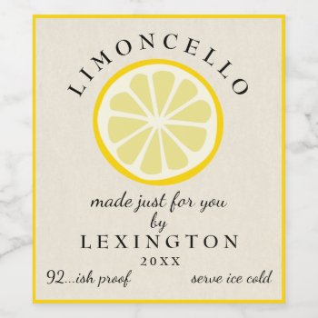 Limoncello Made Just For You Bottle Label | by hungaricanprincess at Zazzle