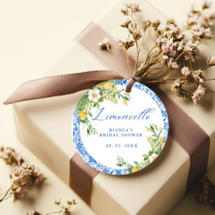 Limoncello  main squeeze lemon  Bridal Shower Favor Tags
