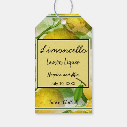 Limoncello Personalized Gift Tags