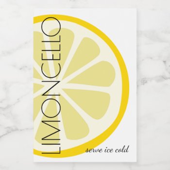 Limoncello Small Label With Modern Lemon Image | by hungaricanprincess at Zazzle