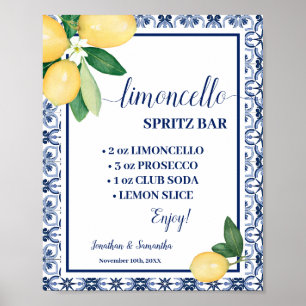 Limoncello Spritz Bar Sign Blue Mediterranean
