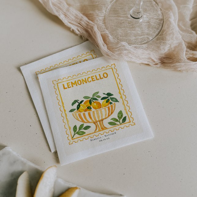 Limoncello Stamp | Italian Wedding Bar Napkins (Creator Uploaded)