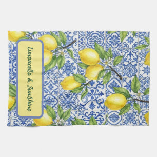 Limoncello & Sunshine" Sicilian Lemon Kitchen Towel