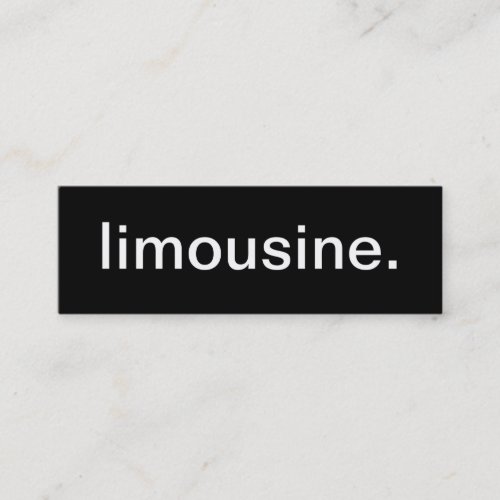 Limousine Business Card