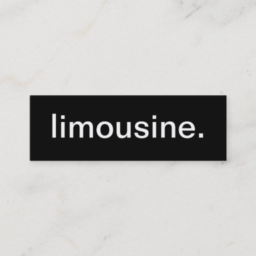 Customizable Limousine Business Card