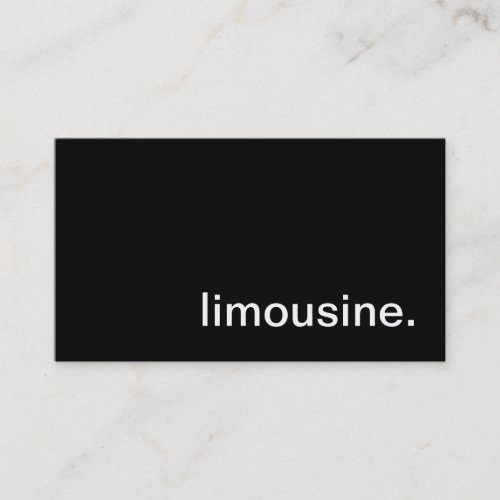 Limousine Business Card