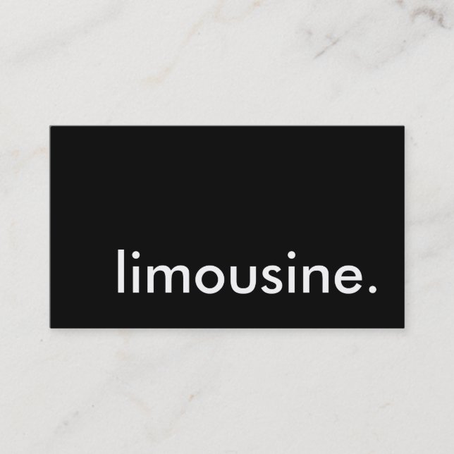limousine. business card (Front)