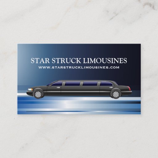 Customizable Limousine Business Cards