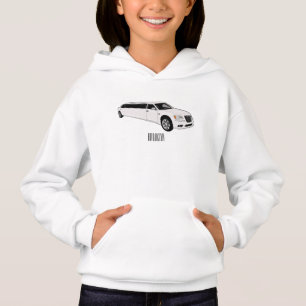 Limousine cartoon illustration hoodie