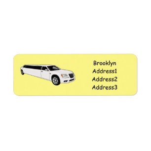 Limousine cartoon illustration label