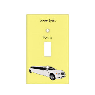 Limousine cartoon illustration light switch cover