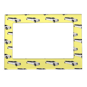 Limousine cartoon illustration magnetic frame