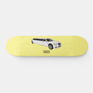 Limousine cartoon illustration skateboard