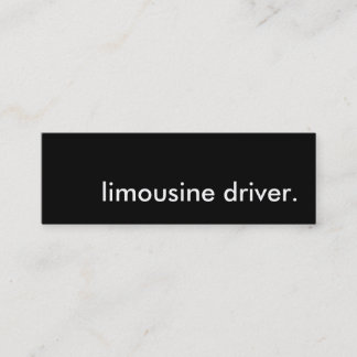 limousine driver. mini business card