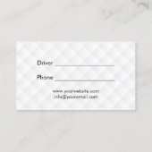 Limousine Limo Driver Monogram Gold Initials Business Card (Back)