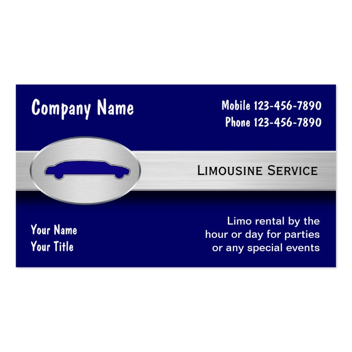 Limousine Service Business Cards