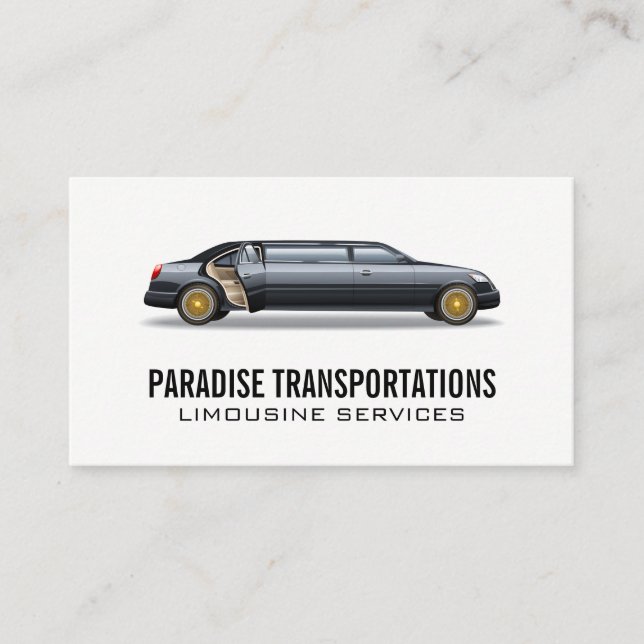 Limousine Services Business Card (Front)