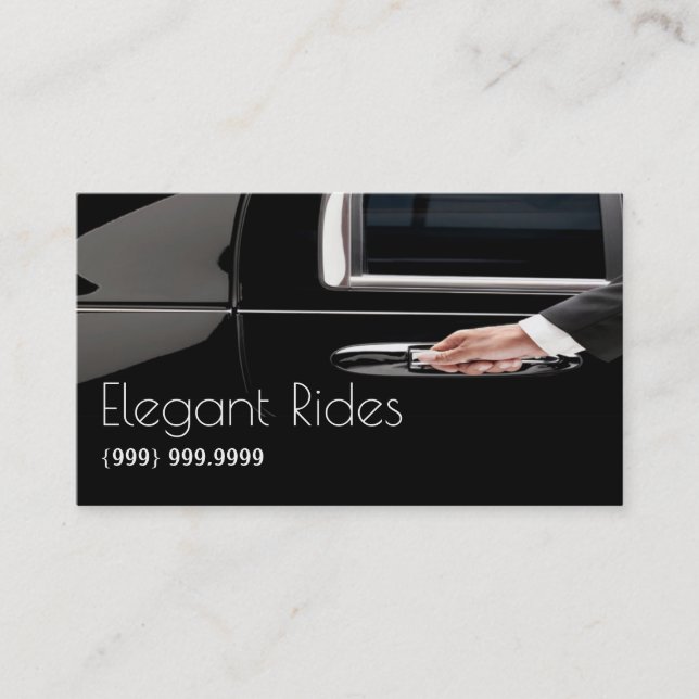 Limousines Limo Car Services Driver Business Card (Front)