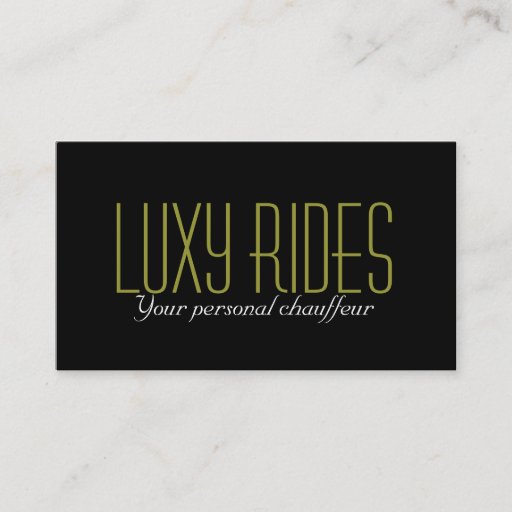 Customizable Limousines Limo Car Services Driver Business Card