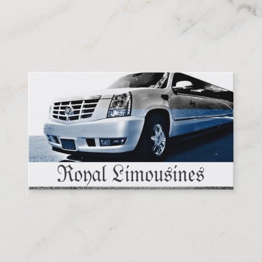 Customizable Limousines, Limo Services, Driver Business Card