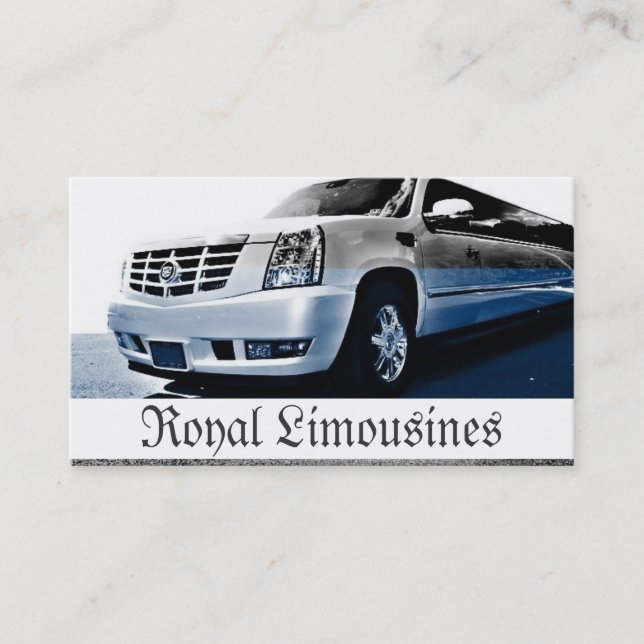 Limousines, Limo Services, Driver Business Card (Front)