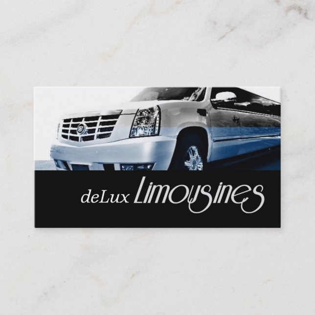 Limousines, Limo Services, Driver Business Card (Front)