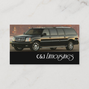 Limousines, Limo Services, Driver Business Card