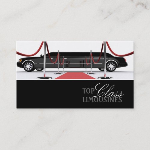 Limousines, Limo Services, Driver Business Card