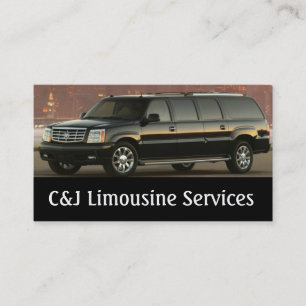 Limousines, Limo Services, Driver Business Card