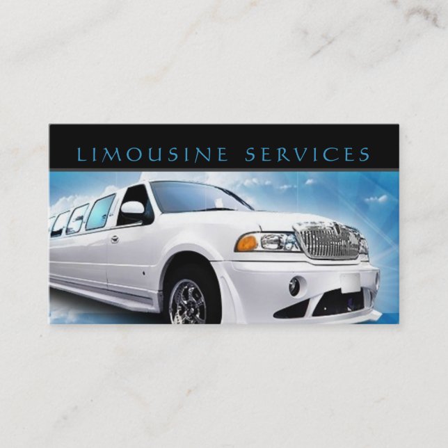 Limousines, Limo Services, Driver Business Card (Front)