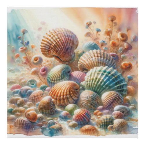 Limpet Harmony AREF13507 _ Watercolor Faux Canvas Print