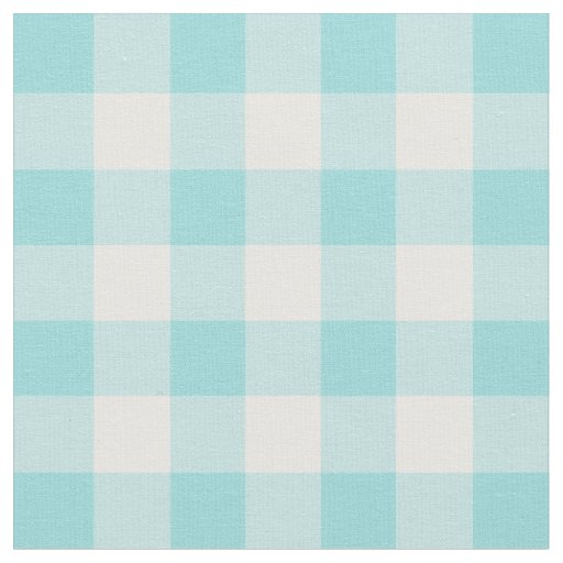 Limpet Shell Aqua & White Gingham Check Fabric