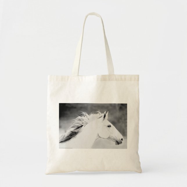 LIN26BW Mane in the Wind.tif Tote Bag (Front)