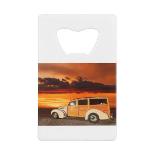 LIN56 Tan Woody.tif Credit Card Bottle Opener