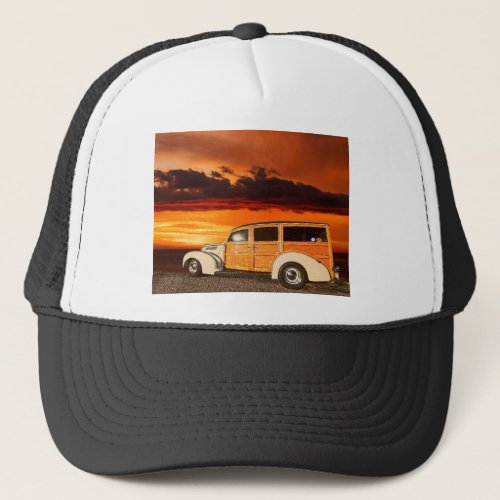 LIN56 Tan Woody.tif Trucker Hat