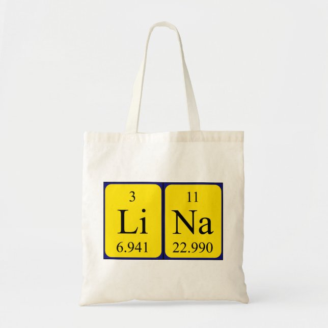Lina periodic table name tote bag (Front)