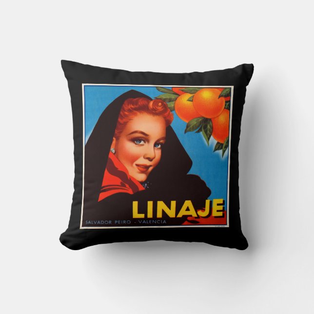 Linaje Citrus Throw Pillow (Front)