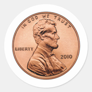 LINCOL PENNY CLASSIC ROUND STICKER