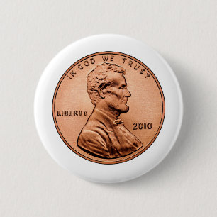 LINCOL PENNY PINBACK BUTTON